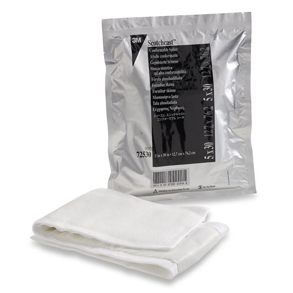 3M Healthcare Splint Scotchcast Fiberglass Pre-Cut Roll Conformable 5X30" 10/Ca - 72530