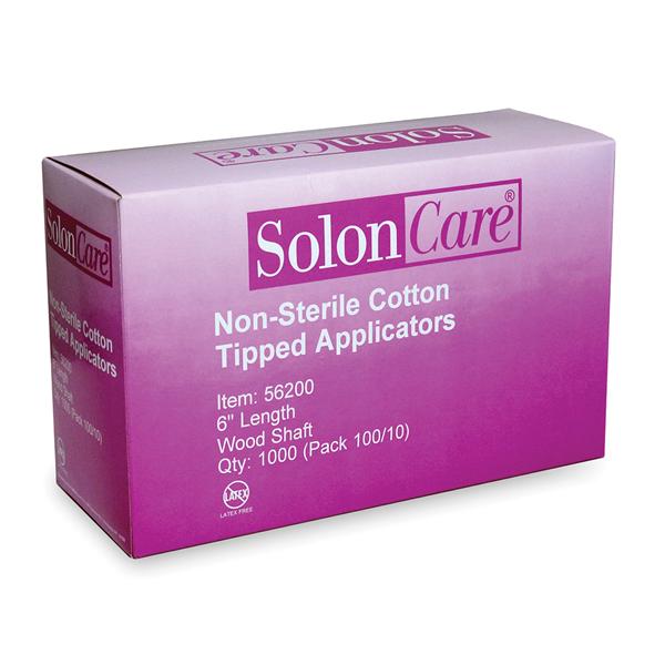 AMD Ritmed Applicator Cotton Tipped Cotton Tip Non Sterile 6 In Wood Shaft 1000/Bx, 10 Bx/Ca - 56200
