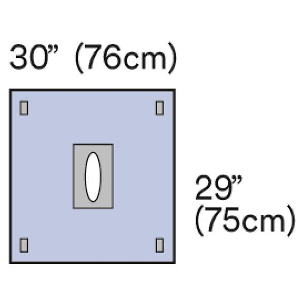 3M Healthcare Drape Surgical Steri-Drape Fenestrated 29X29" Small Blue Sterile 160/Ca - 9029