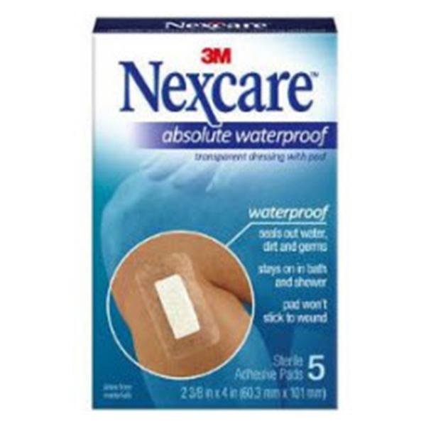 3M Healthcare Bandage Transparent Nexcare Tegaderm Clth 2-3/8X4" Strl Clear Abs Lf 12Bx/Case - H3584