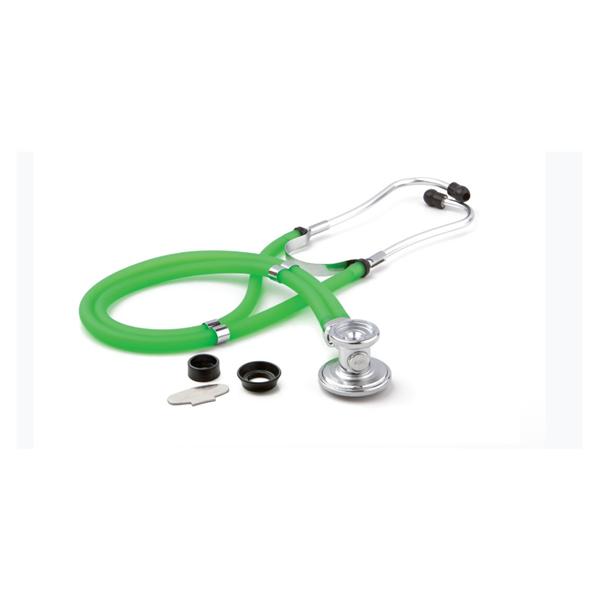 American Diagnostic Corp. Stethoscope Sprague Rappaport Adscope 641 Neon Green Adult/Pediatric 30" 2Hd Ea - 641NGR
