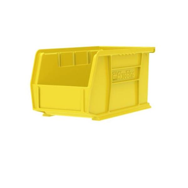 Akro-Mils Bin Storage Akrobins 10-7/8X5-1/2X5" Yellow Polymer With Label Holder 12/Cr - 30230YELLO