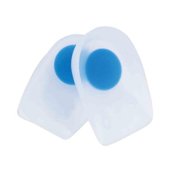 Alimed Cup Heel Silicone White/Blue Size Small 1/Pair - 60814/NA/SM