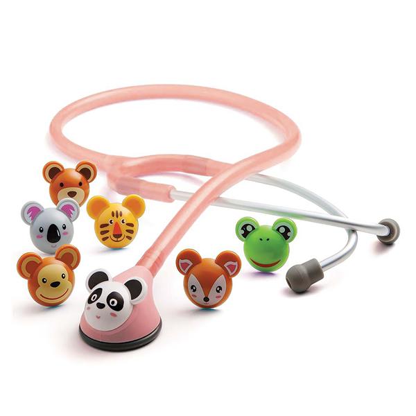 American Diagnostic Corp. Stethoscope Classic Adimals Pink Pediatric 22" 1-Head Ea - 618P
