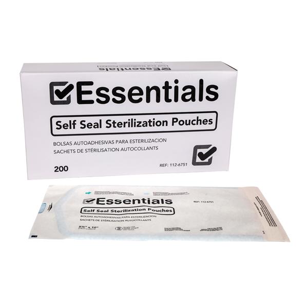 Essentials Healthcare Products Pouch Self Seal Essentials 5.25 In X 10 In Latex Free 200/Bx, 6 Bx/Ca - 1126751