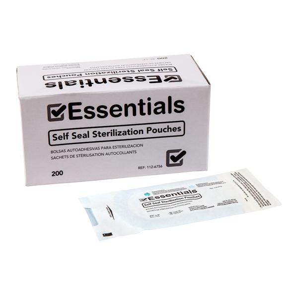 Essentials Healthcare Products Pouch Self Seal Essentials 2.25 In X 4 In Latex Free 200/Bx, 12 Bx/Ca - 1126756