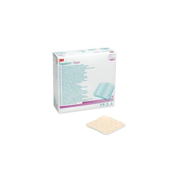 3M Healthcare Dressing Window Tegaderm Hp Fm 4X4" Picc Strl Nadhr White Absorbent Lf 4X10/Case - 90601