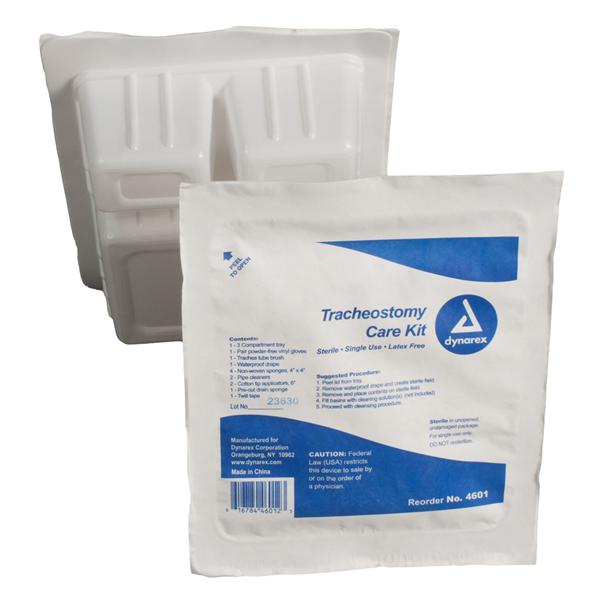 Amsino International Tray Tracheostomy Care With Vinyl Gloves/Cleaning Brush Lf Sterile 20/Ca - AS860