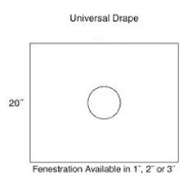 Encompass Group Drape Surgical Safecare Plus 3" Fenestrated 24X2" Univ/1Pl Ceil Blue 60/Ca - 30118-334