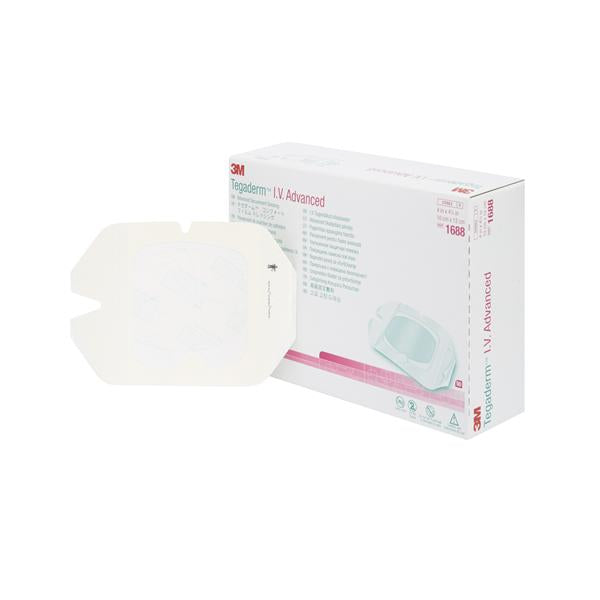 3M Healthcare Dressing Iv Tegaderm Advanced Foam 4X4-3/4" Adhesive Transparent Lf 200/Ca - 1688