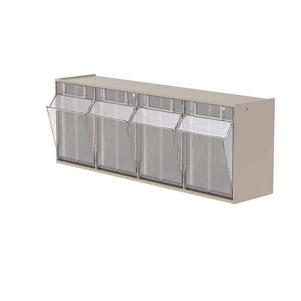 Akro-Mils Bin Storage Tiltview 6-3/4X23-5/8X8-3/16" Stone Plastic Ea - 6704