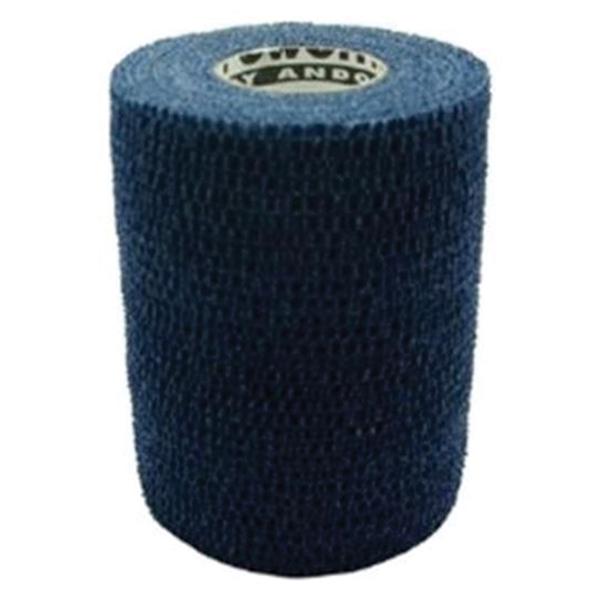 Andover Coated Products Tape Compression Powerflex Elastic 3"X6Yd Cohesive Navy 48Rl/Ca - 4730NV-048