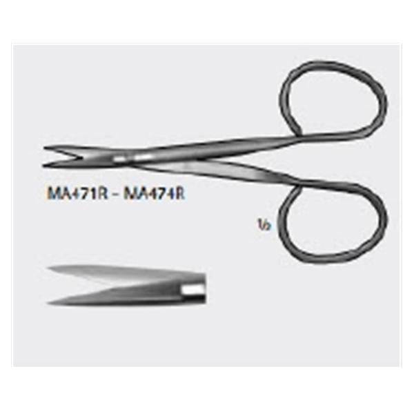 Aesculap Scissors Ligature Iris 4-3/8" Sharp/Sharp Smooth Lateral Angle 110Mm Ss Ea - BC117R