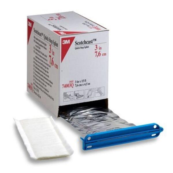 3M Healthcare Splint Scotchcast Quick Step Fiberglass Roll Conformable 3"X15' 2/Ca - 74003Q