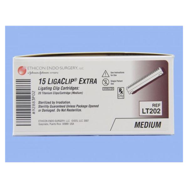 Ethicon Inc,a J & J Company Clip Ligating Ligaclip Extra Titanium 15/Bx - LT202