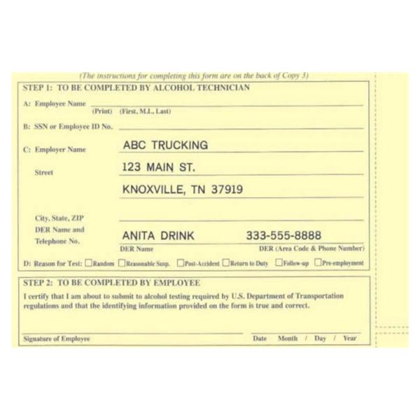 AlcoPro Non-Dot Alcohol Test Form Ea - 372