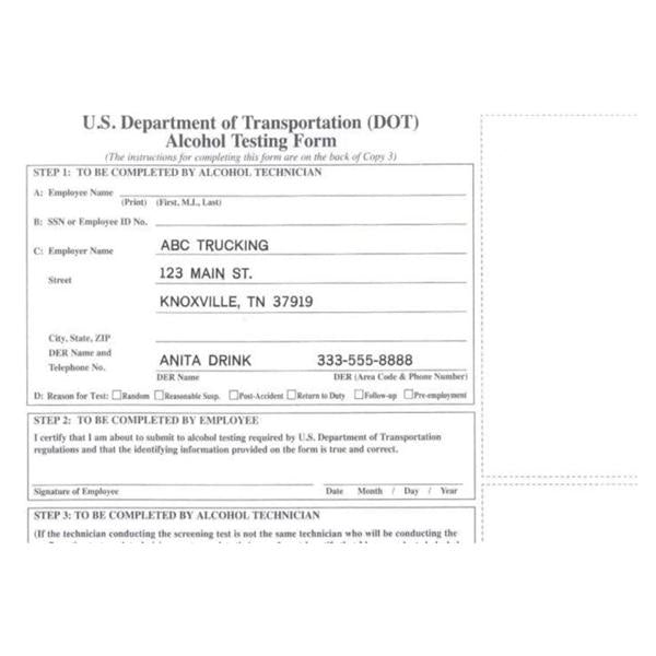 AlcoPro Dot Alcohol Test Form Ea - 371