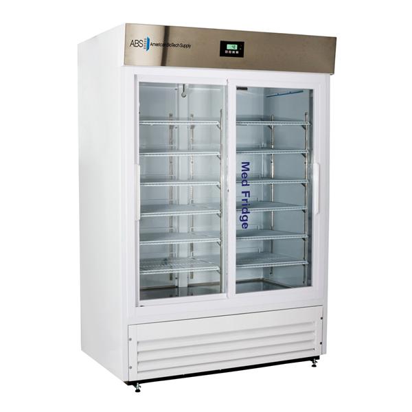 American BioTech Supply(ABS) Rfrgrtr Pharma/Vax Prmr Mdfrdg 47Cf 2 Sld Gls Dr 2 To 8C Cycl Dfrst Lg Vol Ea - PHABTHC47G