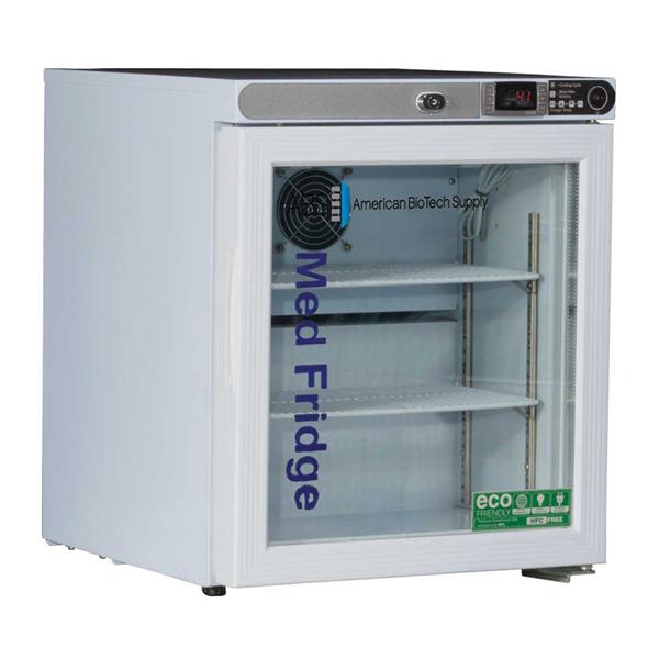 American BioTech Supply(ABS) Refrigerator Laboratory Premier Medfridge 1 Cu Ft 1 Glass Swing Door 2 To 8C Ea - PHABTHCUCFS0104G