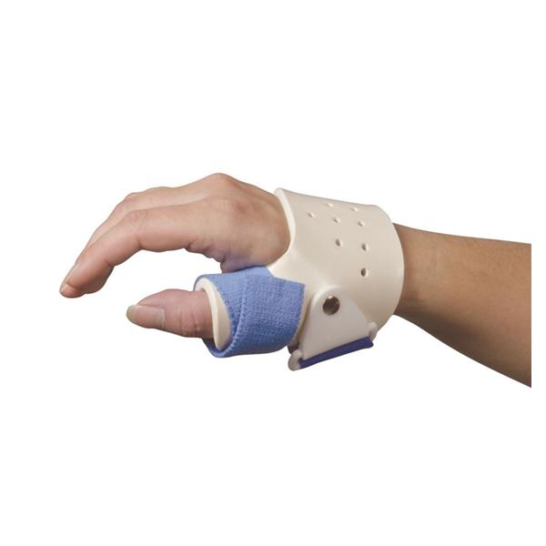 Alimed Brace Freedom Thumbkeeper Adult Hand Thermoplastic White/Blue Size Large Left Ea - 5925