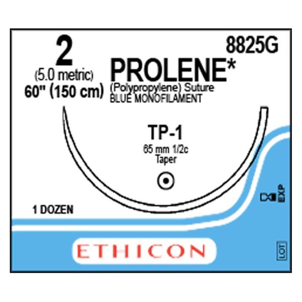 Ethicon Inc,a J & J Company Suture 2 Polypropylene Tp-1 Prolene Blue 1X60" Monofilament 12/Bx - 8825G