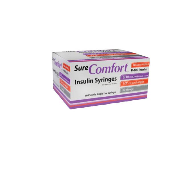 Allison Medical Syringe/Needle 3/10Cc 31Gx1/4" Surecomfort Insulin _ 500/Case - 22-6403