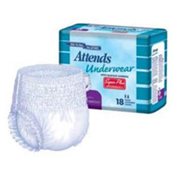 Attends Healthcare Products Underwear Attends Adult Unisex Medium 26-40" Super Plus White 4X20/Ca - APP0720