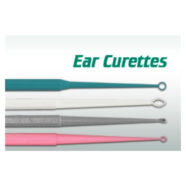 EDML, Curette Ear Oval Loop Tip Flexible White Plastic Disposable 50/Bx - 6610