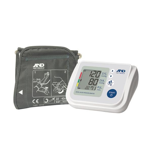 A&D Engineering Monitor Blood Pressure Premium 22-42Cm Adult Arm Digital Display Gray Ea, 10 Ea/Ca - UA-767FAC