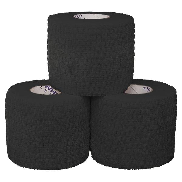 Arrowhead Athletics Tape Athletic Lite-Guard Poly Blend Fabric/Elastic 2"X7.5Yd Cohesive Black 24/Ca - LG200-BLK