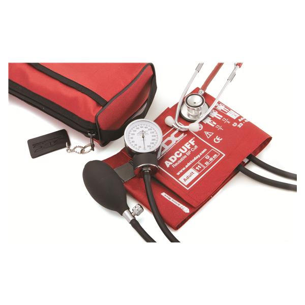 American Diagnostic Corp. Aneroid Kit Classic Pro'S Combo Ii Dh Red Adult 23-40Cm 300Mmhg Ea - 768-670-11AR