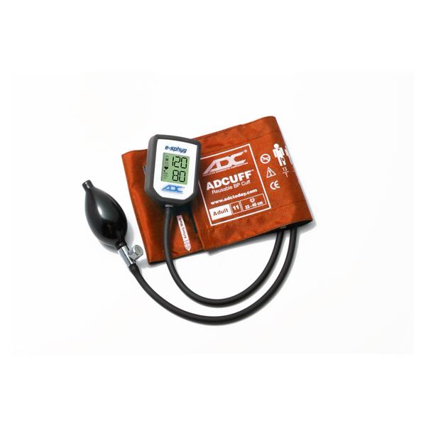 American Diagnostic Corp. Sphygmomanometer Aneroid E-Sphyg 23-40Cm 11 Adlt Arm Dgtl Lcd Dspl Orange Ea - 7002-11AOR