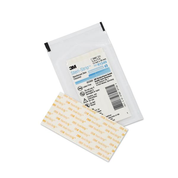 3M Healthcare Strip Skin Closure Steri-Strip 1/2X2" White 6/Envelope Antimicrobial 50/Bx, 4 Bx/Ca - R1549