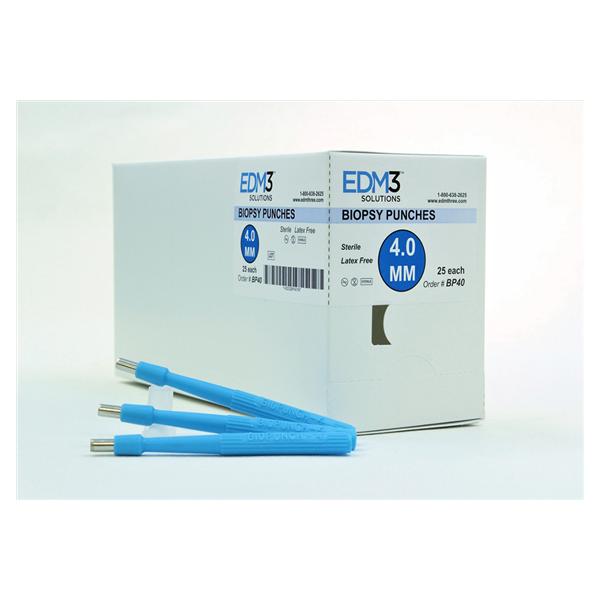 EDML, Biopsy Punch Biopunch 4Mm Sure Grip Handle Stainless Steel Blade Disp Strl 25/Bx - BP40