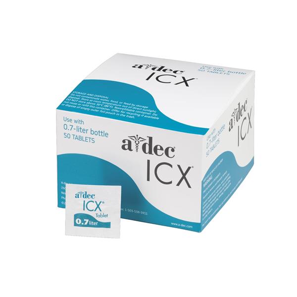 A-dec Inc Tablets Water Treatment Icx 0.7 Liter 50/Bx, 36 Bx/Ca - 90.1064.00
