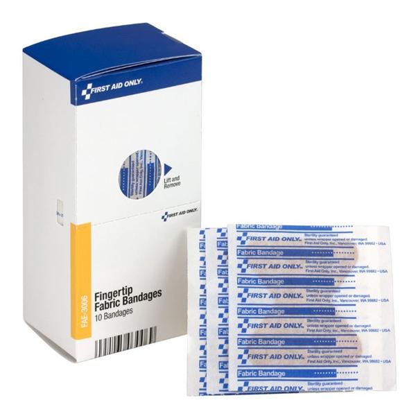 Acme United Corporation Bandage Fabric First Aid Only Fingertip 1.75X2" Flexible Tan Lf 10/Bx - FAE-3006