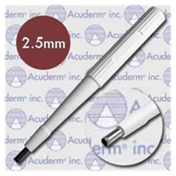 Acuderm Biopsy Punch Dermal Acu-Punch 2.5Mm Ribbed Hollow Handle Ss Bld Disp Strl 50/Bx - P2550