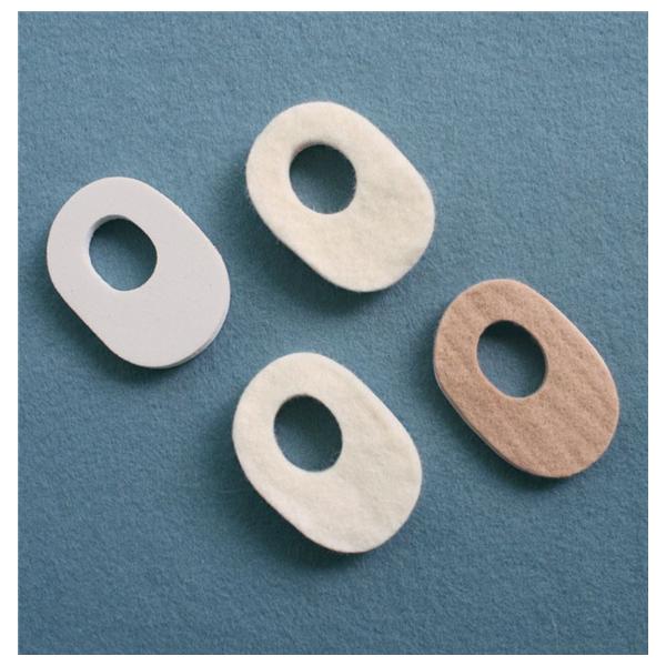 Aetna Felt Corporation Pad Orthopedic Bunion Felt 2-3/16X1-5/8" 1/4" Thick Adhesive White Bg - 2319