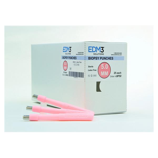 EDML, Biopsy Punch Biopunch 5Mm Sure Grip Handle Stainless Steel Blade Disp Strl 25/Bx - BP50