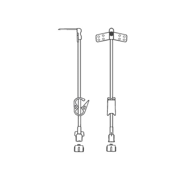 All-Med Medical Products Administration Set Ncrng 90Deg Hbr 20Gx1-1/2" 7" Priming Volume 0.25Ml 12/Bx - 50-2041