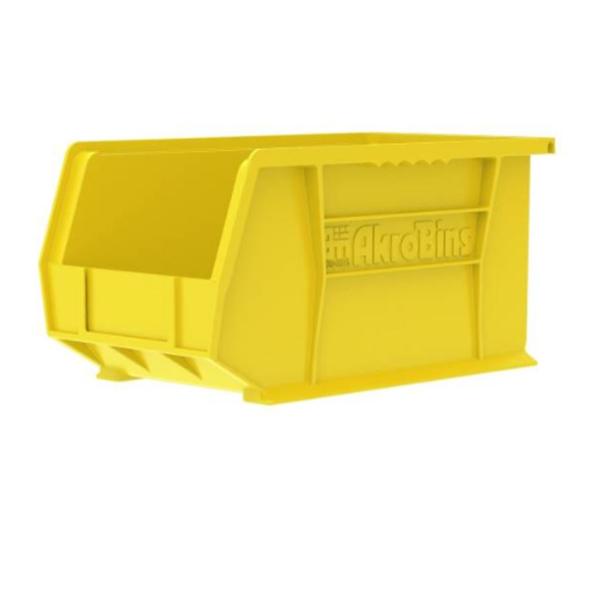 Akro-Mils Bin Storage Akrobins 14-3/4X8-1/4X7" Yellow Polymer With Label Holder 12/Ca - 30240YELLO