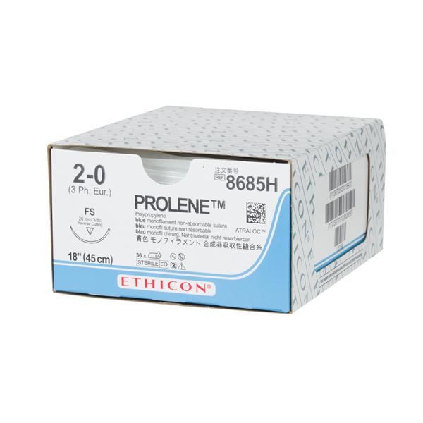 Ethicon Inc,a J & J Company Suture 2-0 Polypropylene Fs Prolene Blue 18" Monofilament 36/Bx - 8685H