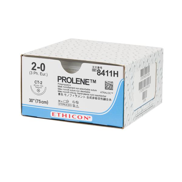 Ethicon Inc,a J & J Company Suture 2-0 Polypropylene Ct-2 Prolene Blue 30" Monofilament 36/Bx - 8411H