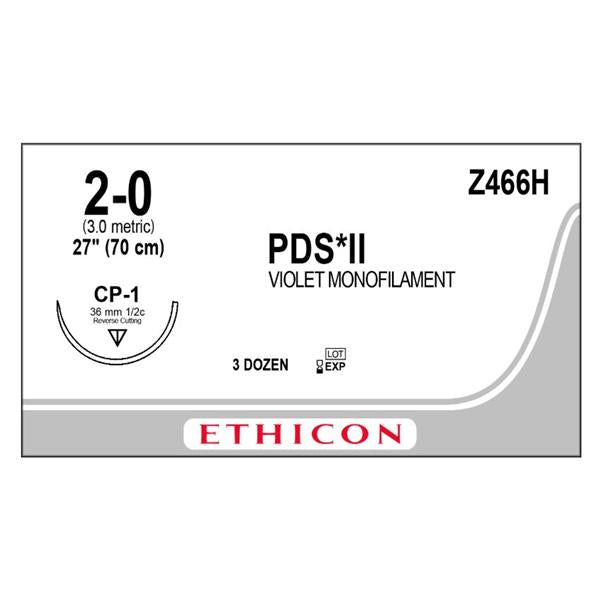 Ethicon Inc,a J & J Company Suture 2-0 Polydioxanone Cp-1 Pds Ii Violet 27" Monofilament 36/Bx - Z466H