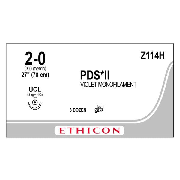 Ethicon Inc,a J & J Company Suture 2-0 Polydioxanone Ucl Pds Ii Violet 27" Monofilament 36/Bx - Z114H