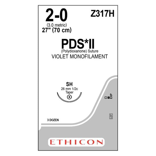 Ethicon Inc,a J & J Company Suture 2-0 Polydioxanone Sh Pds Ii Violet 27" Monofilament 36/Bx - Z317H
