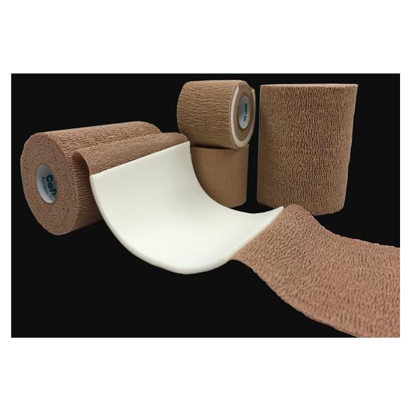Andover Coated Products Bandage Coflex Dressing Elastic 4"X2.5Yd Lf Non-Sterile Cohesive Tan 8Rl/Ca - 9740TN-008