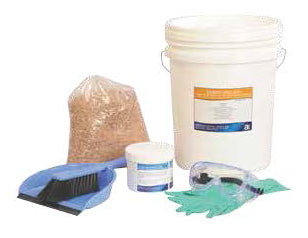 American Dental Supply Kit Spill Safe-T-Spill With Nylon Apron/Goggles/Gloves/Brush/Bucket/Dust Pan Ea - S301-1