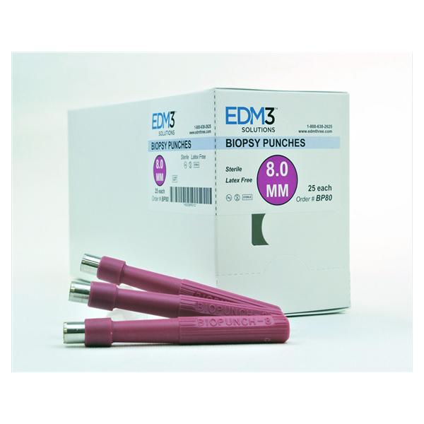 EDML, Biopsy Punch Biopunch 8Mm Sure Grip Handle Stainless Steel Blade Disp Strl 25/Bx - BP80
