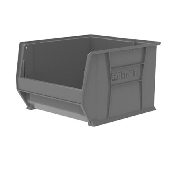 Akro-Mils Bin Storage Super-Size Akrobins 20X18-3/8X12" Plastic With Label Holder 1/Case - 30283GREY